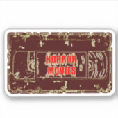 Sticker Films d'horreur VHS noir Jaune (Devant)