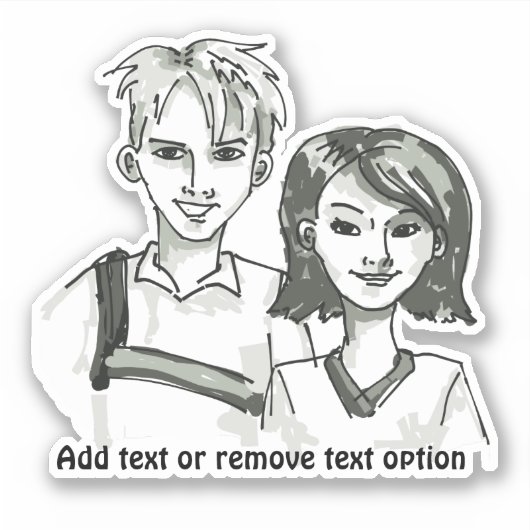 Sticker Fils et Fille (Devant)