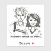 Sticker Fils et Fille (Feuille)