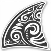 Sticker Fin de requin d'art tribal (Devant)