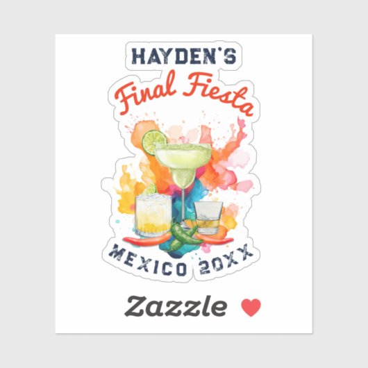 Sticker Final Fiesta Hangover Kit Mexico Margaritas (Feuille)