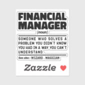 Sticker Financial Manager Noun Management Inspiration (Feuille)