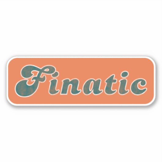 Sticker Finatic Miami Vintage (Orange Aqua & White) (Devant)