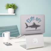 Sticker Fins Up Great White Shark Plongée sous-marine Funn (Ordinateur portable sur le bureau)