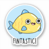 Sticker Fintastic Funky Fish Pun (Devant)