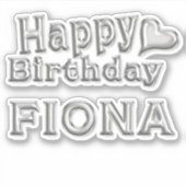 Sticker Fiona Happy Birthday (Devant)