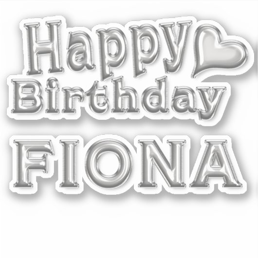 Sticker Fiona Happy Birthday (Devant)