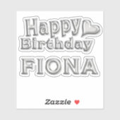 Sticker Fiona Happy Birthday (Feuille)