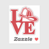 Sticker FIRE LOVE avec casque [FL4] (Feuille)