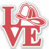 Sticker FIRE LOVE avec casque [FL4] (Recto)