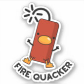Sticker Firequacker Funny Fireworks Pun (Devant)