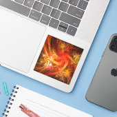 Sticker Firestorm Nova Art Abstrait (Ordinateur portable avec iPhone)
