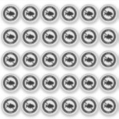 Sticker Fish Free Wedding Place Card Mini Food Allergy (Devant)