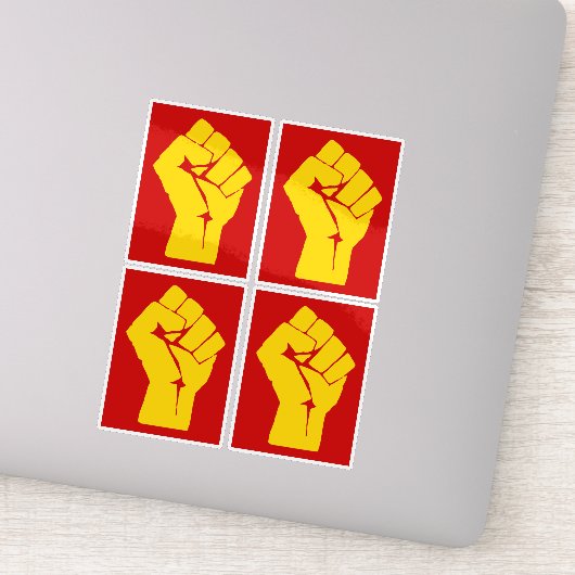 Sticker Fist, Rebel, Riot, Resistance, Communist Style (Détail)