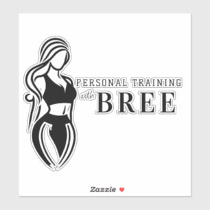 Sticker Fitness féminine Formation personnelle minimaliste