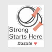 Sticker Fitness pour débutants - Commence fort ici (Feuille)