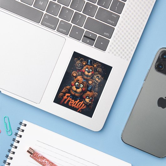 Sticker Five Nights at Freddy's (Ordinateur portable avec iPhone)