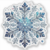 Sticker Flacons de neige et cristal de glace (Devant)
