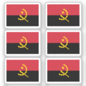 Sticker Flag of Angola Collection pack de 6 (Recto)