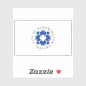 Sticker Flag of Bloomington, Indiana, USA (Feuille)