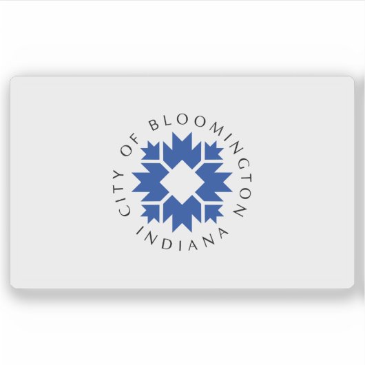 Sticker Flag of Bloomington, Indiana, USA (Devant)