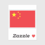 Sticker Flag of China custom-cut (Feuille)