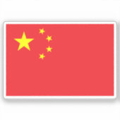 Sticker Flag of China custom-cut (Recto)