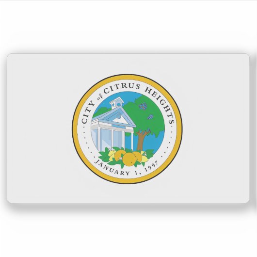 Sticker Flag of Citrus Heights, California, USA (Devant)