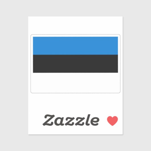 Sticker Flag of Estonia custom-cut (Feuille)