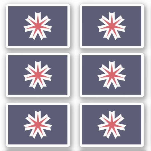 Sticker Flag of Hokkaido Prefecture, Japan (Devant)