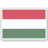 Sticker Flag of Hungary custom-cut  (Recto)