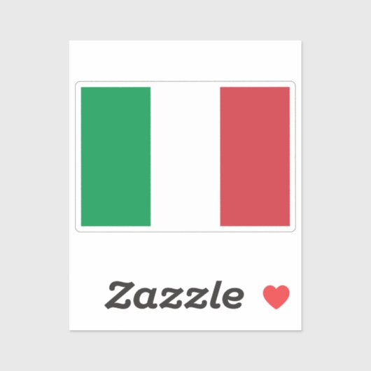 Sticker Flag of Italy custom-cut  (Feuille)