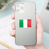 Sticker Flag of Italy custom-cut  (Téléphone)