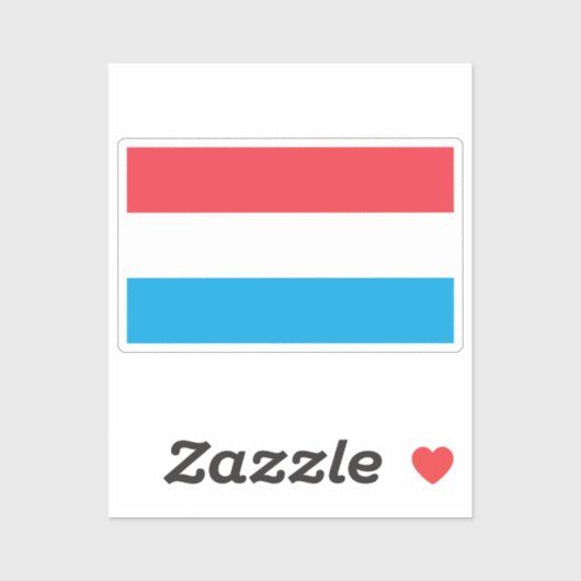 Sticker Flag of Luxembourg custom-cut (Feuille)
