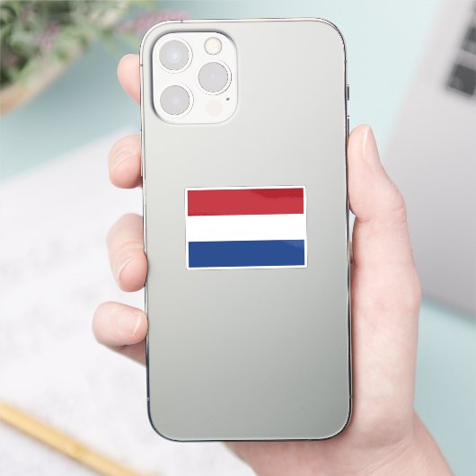 Sticker Flag of Netherlands custom-cut  (Téléphone)