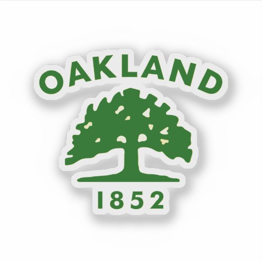 Sticker Flag of Oakland, California (Devant)