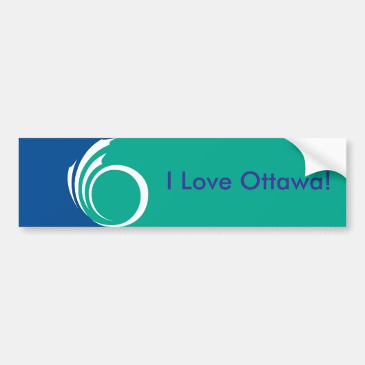 Sticker Flag of Ottawa, Canada (Voorkant)