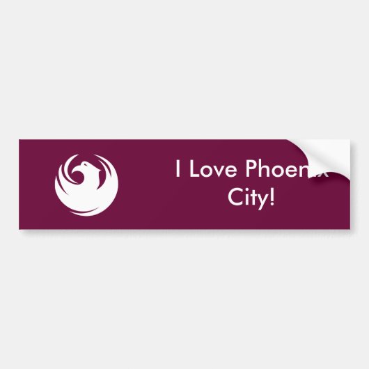 Sticker Flag of Phoenix City, Arizona (Voorkant)