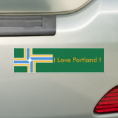 Sticker Flag of Portland, Oregon State, Verenigde  (Op auto)
