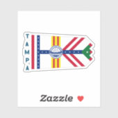 Sticker Flag of Tampa, Floride (Feuille)