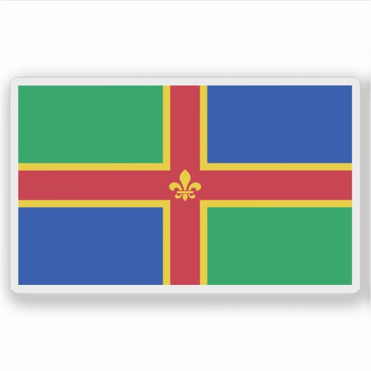 Sticker Flag of the county of Lincolnshire, England (Devant)