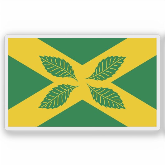 Sticker Flag of the village of Four Elms, England (Devant)