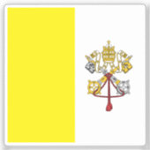 Sticker Flag of Vatican city custom-cut  (Recto)