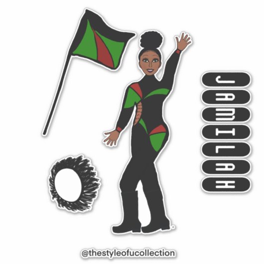 Sticker Flag Team GRB Style #1 (Devant)