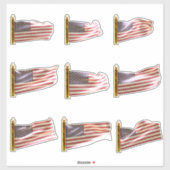 Sticker Flags américains (Feuille)