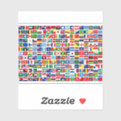 Sticker Flags de la nation World All Countries (Feuille)