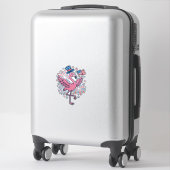 Sticker Flamant patriotique feux d'artifice Vector Design_ (Sur valise)