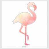 Sticker Flamant rose aquarelle (Feuille)