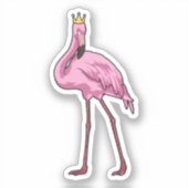 Sticker Flamant rose avec Couronne (Recto)