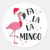 Sticker Flamant rose de Noël (Devant)